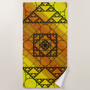 Toalha de Praia da Geometria Fractal
