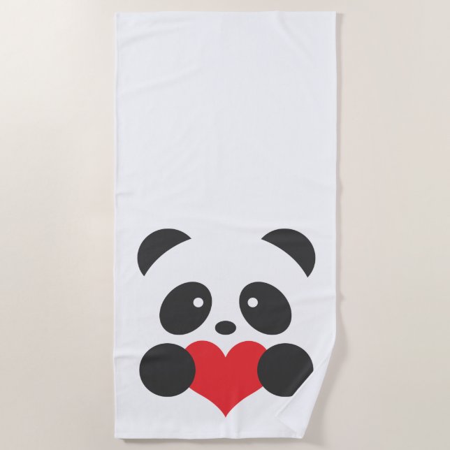 Toalha de praia da panda (Frente)