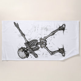Toalha De Praia Dabbing Skeleton Art – Funny Street Style