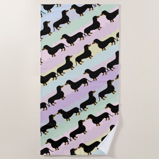 Toalha De Praia Dachshund Beach Towel (Frente)