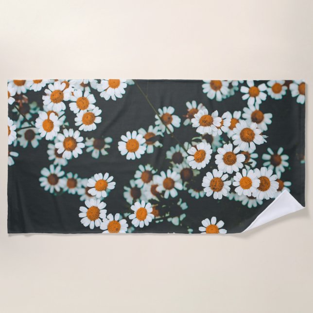 Toalha De Praia Daisy Daisies Floral (Frente)