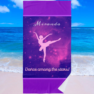 Toalha De Praia Dança Entre as Estrelas Ballerina Galaxy