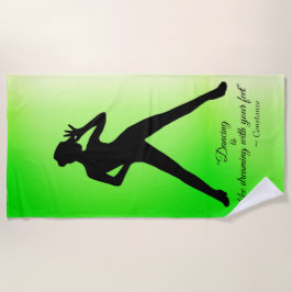 Toalha De Praia Dançarino de Toque Moderno com Cotação