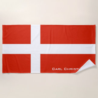 Toalha De Praia Dannebrog; A bandeira oficial de Dinamarca