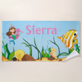 Toalha de praia das crianças personalizadas