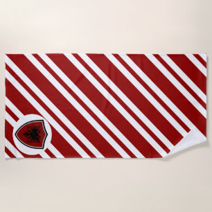 Toalha de praia de bandeira albanesa