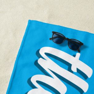 Toalha de praia de cor personalizada Vivendo o son