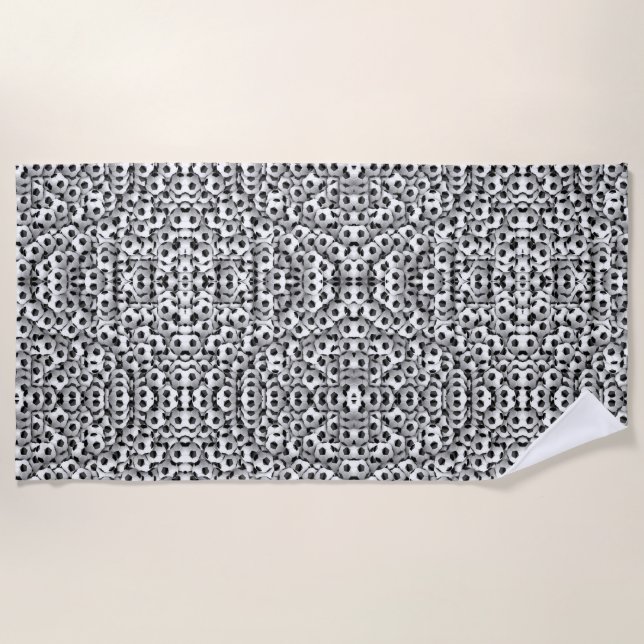 Toalha de praia de futebol. (Frente)