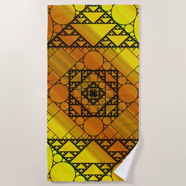Toalha de Praia de Geometria Fractal (Frente)