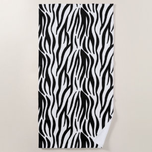 toalha de praia de impressão zebra