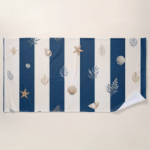 Toalha de Praia de Luxo Riviera Cabana | Azul Mari