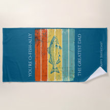 Toalha de praia de Pai personalizada