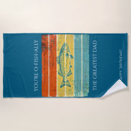 Toalha de praia de Pai personalizada