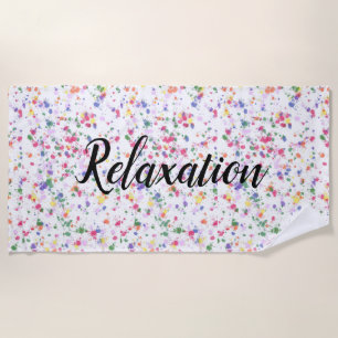 Toalha de praia de relaxamento de pintura rápida