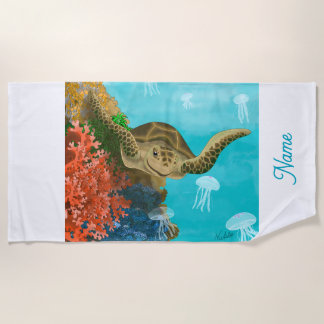 Toalha De Praia DE Strandtuch Schildkröte 