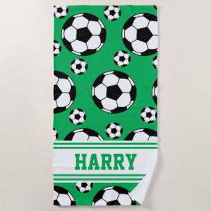 Toalha de Praia de Verão de Futebol Personalizada