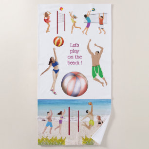 Toalha de praia de voleibol de praia