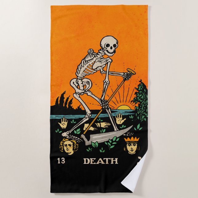 Toalha De Praia Death Tarot (Frente)