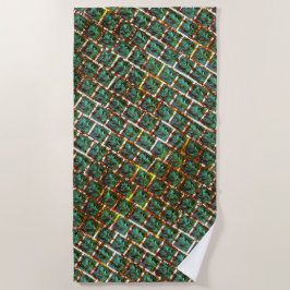 Toalha De Praia Debaixo da grelha suja e enferrujada