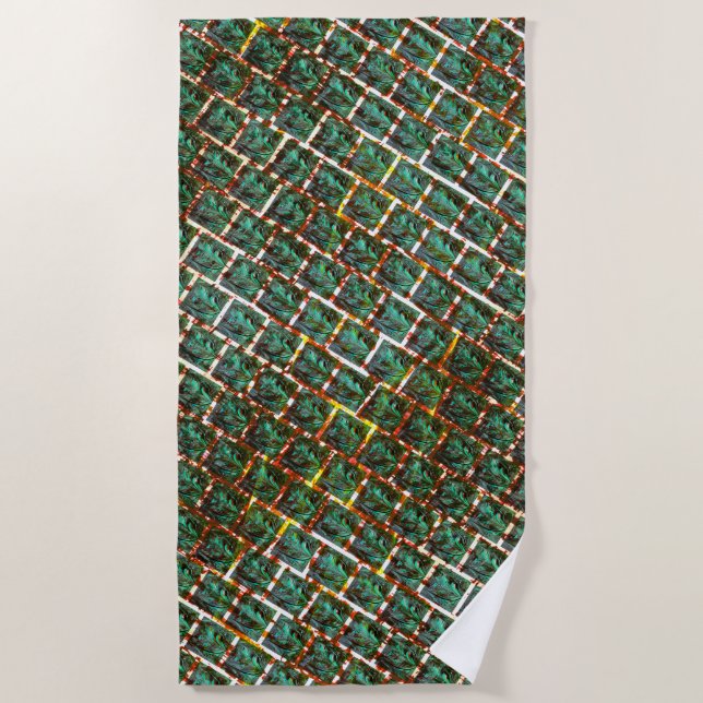 Toalha De Praia Debaixo da grelha suja e enferrujada (Frente)