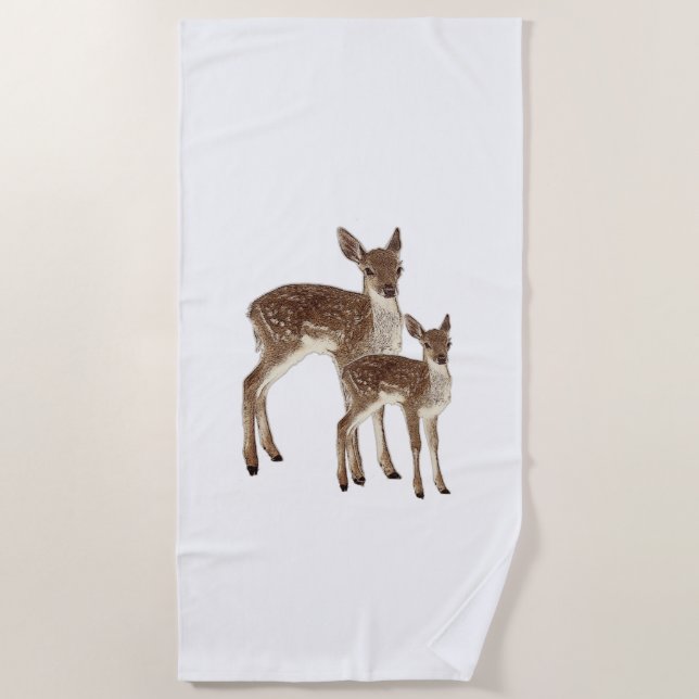 Toalha De Praia Deer (Frente)