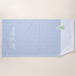 Toalha De Praia Deixem-na nevar Bolinhas azuis de gelo de árvore d