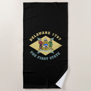 TOALHA DE PRAIA DELAWARE 1797 A PRIMEIRA BANDEIRA DE ESTADO