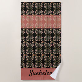 Toalha De Praia Delicate Floral Accented Beach Towel
