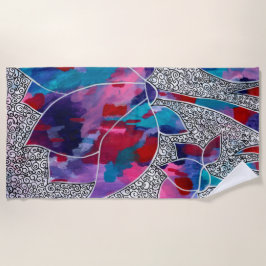 Toalha De Praia Delicioso Flores Orientais de Lotus Originais