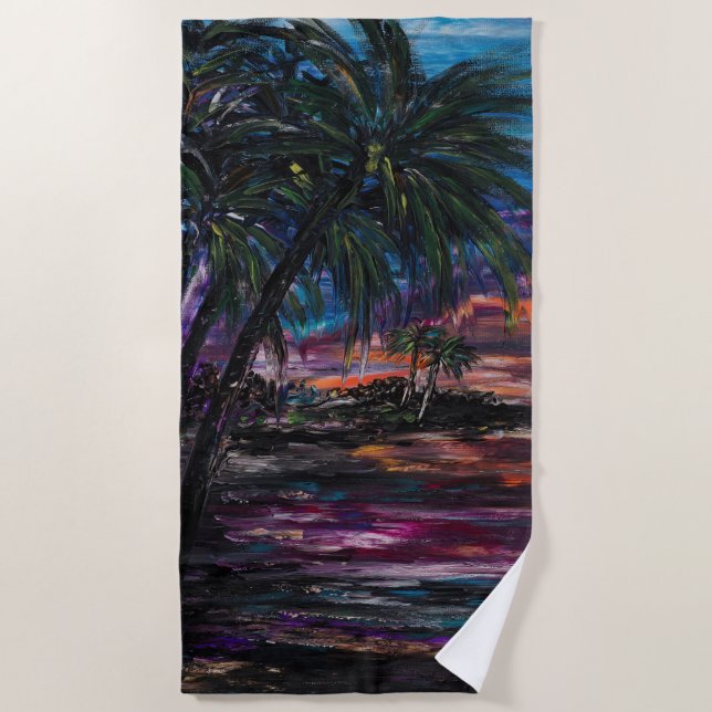 Toalha De Praia Depois da Torre de Praia Brilhante (Frente)