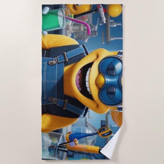 Toalha De Praia „Der verrückte Laborheld – Spaß im Reagenzglas!“ (Frente)