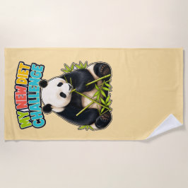 Toalha De Praia Desafio de Dieta do Papai Panda Engraçado