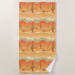 Toalha De Praia Desert Cactus Southwest Design Beach Towel