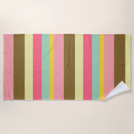 Toalha De Praia Design da Paleta de Cor da Faixa de Verão