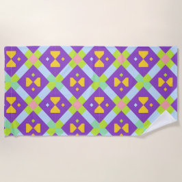 Toalha De Praia Design de abstrato geométrico colorido