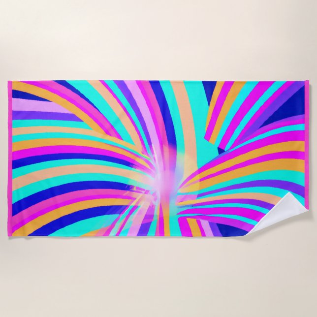 Toalha De Praia Design de Arte de Padrão Único (Frente)