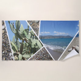 Toalha De Praia Design de Colagem Mediterrânica