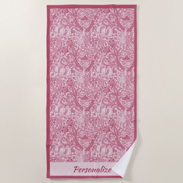 Toalha De Praia Design de espiral rosa bonito Piscina grande (Frente)