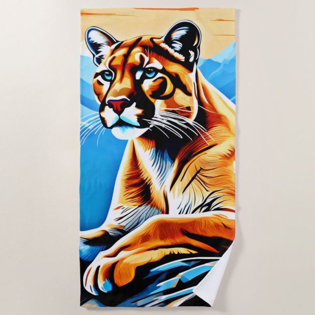 Toalha De Praia Design de Exibição de Açúcar Alpino (Frente)