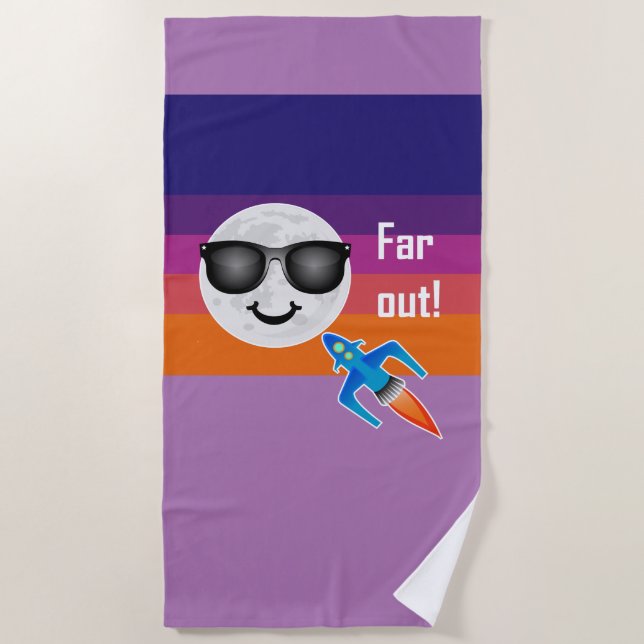 Toalha De Praia Design de Far Out - Beach Towel (Frente)