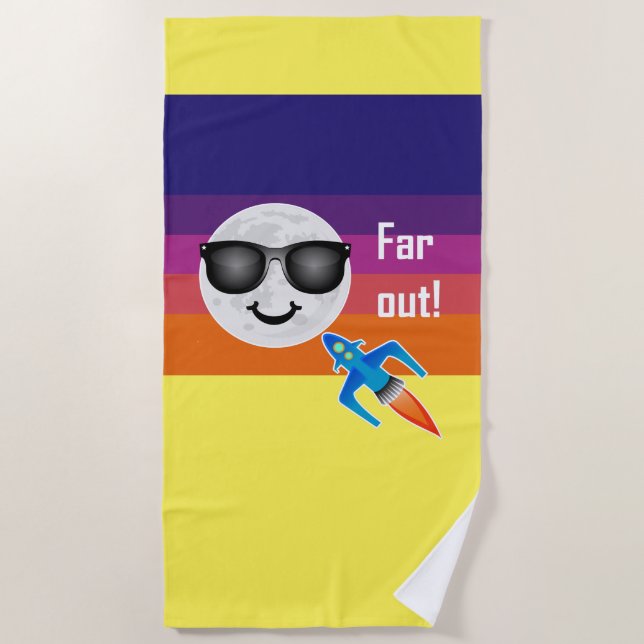 Toalha De Praia Design de Far Out - Beach Towel (Frente)