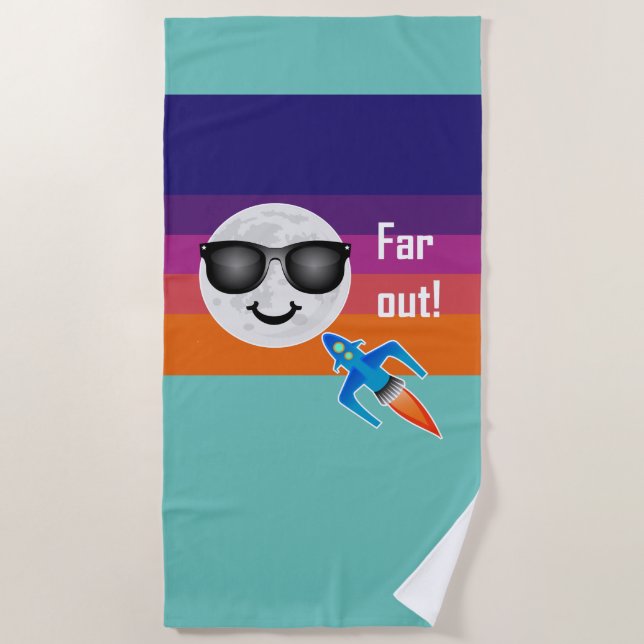 Toalha De Praia Design de Far Out - Beach Towel (Frente)