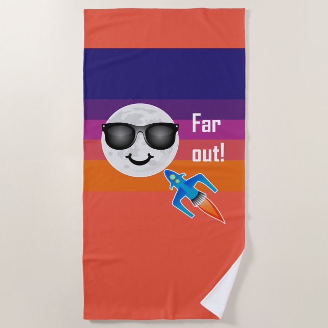 Toalha De Praia Design de Far Out - Beach Towel (Frente)