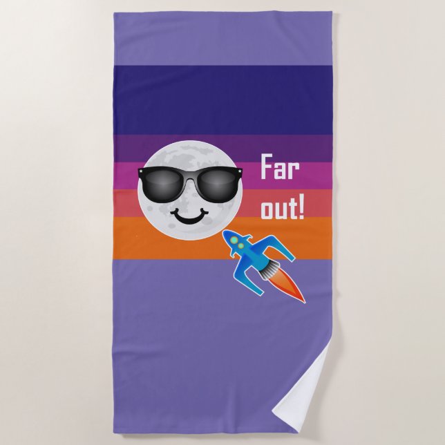 Toalha De Praia Design de Far Out - Beach Towel (Frente)