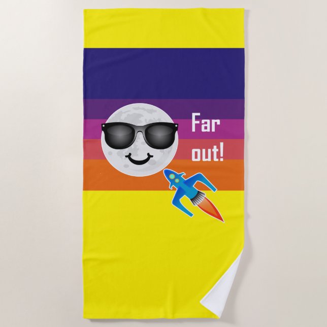 Toalha De Praia Design de Far Out - Beach Towel (Frente)