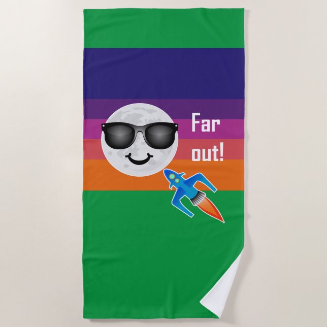 Toalha De Praia Design de Far Out - Beach Towel (Frente)
