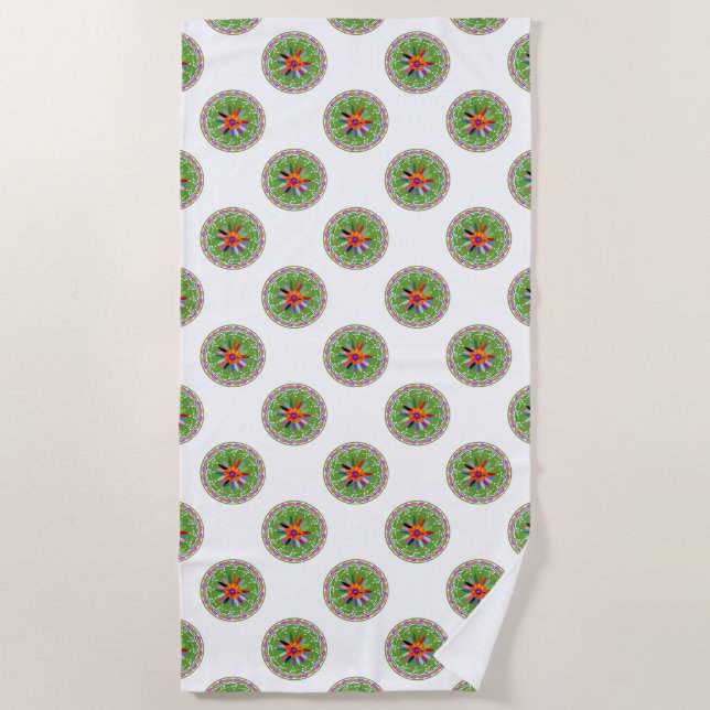 Toalha De Praia Design de Otomi Moderno (Frente)