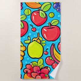 Toalha De Praia Design de padrão frutuoso