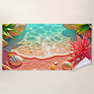Toalha De Praia Design de Prateleiras de Beijo Sol