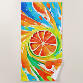 Toalha De Praia Design de Splash de Giro Citrus